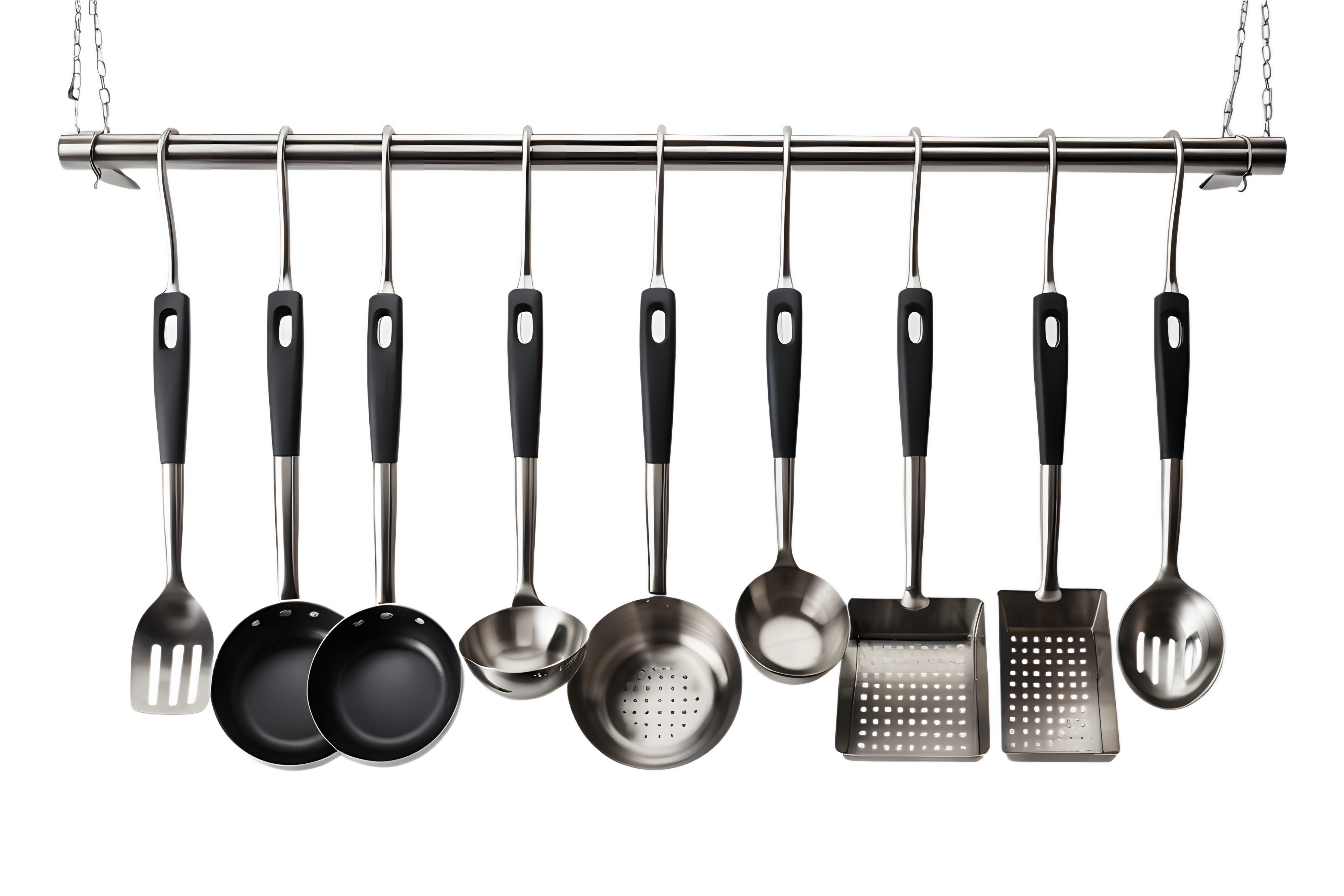 vecteezy_stainless-steel-kitchen-utensils-hanging-on-a-rack_53962189